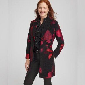 Red Floral Jacquard Jacket
